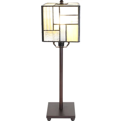 Afbeelding van Clayre &amp; Eef Grijze Tafellamp Tiffany 13*13*28 cm E14/max 1*25W 5LL 6190
