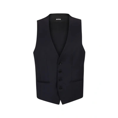 Afbeelding van Hugo Boss colbert heren wol effen donkerblauw