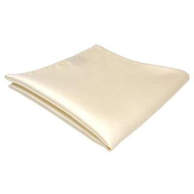 Afbeelding van TigerTie Designer pochet in effen cavalierdoek grootte 30 x cm, ivoor crème beige, Einstecktuchgröße: ca. Länge Breite cm