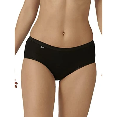 Afbeelding van Sloggi Dames Basic+ Midi Brief 3 Pack, Zwart, 36