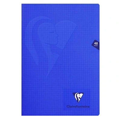 Afbeelding van Clairefontaine 303522C Mimesys Geniet schrift A4 21x29,7 cm 60 Blad geruit 10x10 mm met kantlijn Wit papier 90 g Polypro omslag Willekeurige kleur