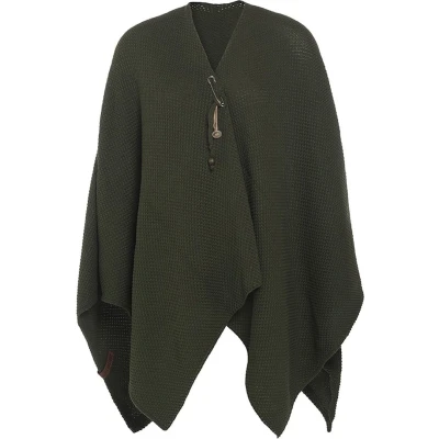 Afbeelding van Knit Factory JAZZ Poncho, Dames, Maat: One Size, Khaki