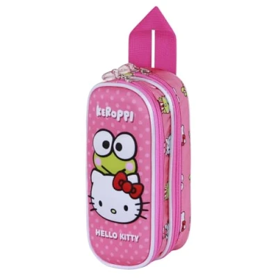 Afbeelding van Karactermania Sanrio Hello Kitty Funny 3D Dubbele Etui, roze, 22 x 10 cm, Roze Kitty, Eén maat, Pennenzak