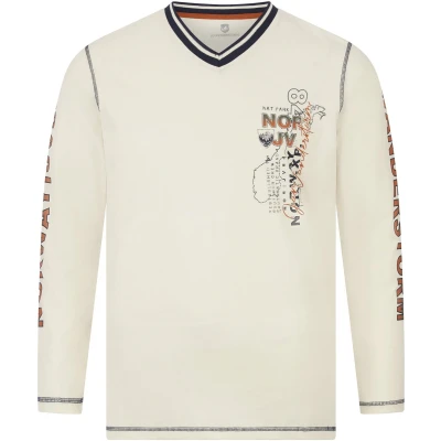 Afbeelding van Jan Vanderstorm Ragnhild Longsleeve, Heren, Maat: XXL, Wollweiß