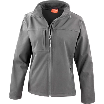 Afbeelding van Dames Classic Softshell Outdoorjas Result maat XL Grijs