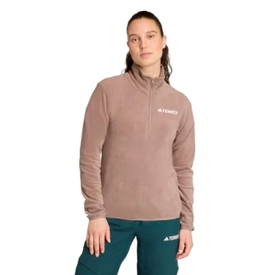 Afbeelding van adidas Dames Terrex Multi Essentials Half Zip Fleece Jacket, trace brown, XS