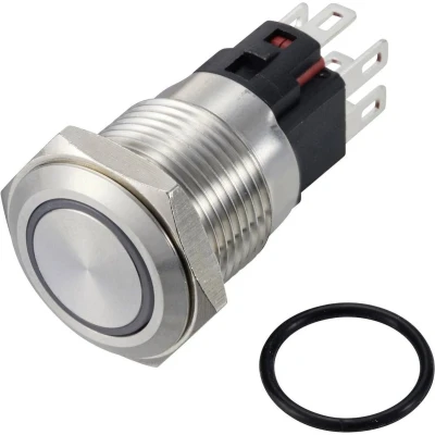 Afbeelding van TRU COMPONENTS TC 12647412 Drukschakelaar 250 V/AC 3 A 1x uit/(aan) IP65 RGB Continu RVS 1 stuk(s)