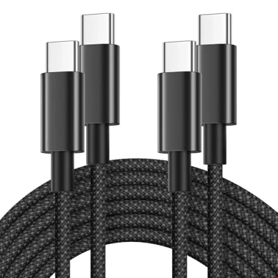 Afbeelding van 100W USB C naar Oplaadkabel 3M 2Pack, Type Fast Charge Lange Gevlochten Lead Wire Cord voor iPhone 16 15 Pro Max/Plus, iPad, MacBook, Samsung Galaxy S25/S24