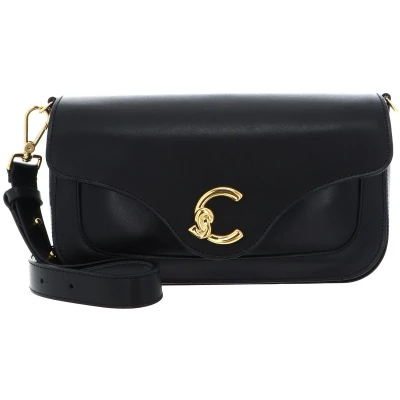 Afbeelding van COCCINELLE Leren schoudertas C Me Calf Shoulder Bag Noir zwart