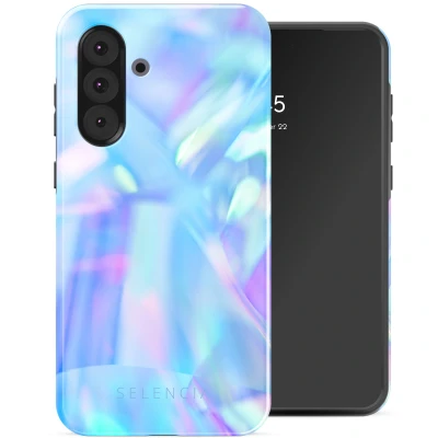 Afbeelding van Samsung Galaxy A56 Hoesje Kunststof Selencia Hardcase/Backcover Holographic Blue Dream Telefoonhoesje