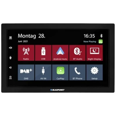Afbeelding van Blaupunkt Mannheim 600 DAB dubbele DIN moniceiver Android Auto&#039;, aansluiting voor stuurwielafstandsbediening