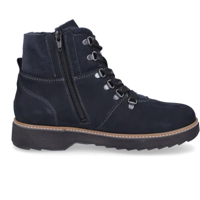 Afbeelding van Waldläufer dames leren veterboot blauw 5