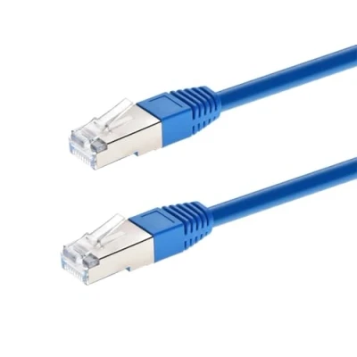 Afbeelding van Monoprice Cat6A Ethernet patchkabel 20 voet blauw Netwerk internetkabel Zeroboot, RJ45, gestrand, 550Mhz, STP, puur kale koperdraad, 10G, 26AWG Entegrade Serie