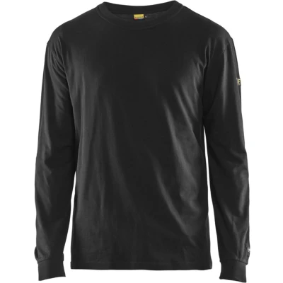 Afbeelding van Blaklader Vlamvertragend T shirt lange mouwen 3483 1737 Zwart L