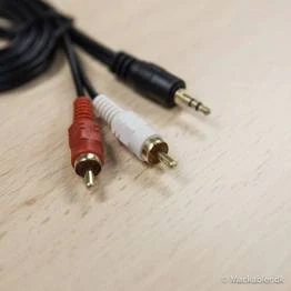 Afbeelding van Phono x2 (RCA) naar mini Jack kabel. 5 meter