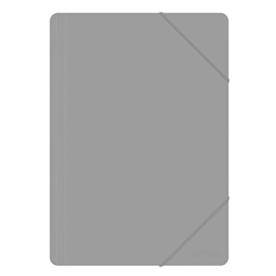 Afbeelding van OFFICE PRODUCTS A4 PP 500 micron 3 kleppen grijs / type flappen/kunst met elastiek/materiaal Pp/kleur grijs/formaat afmetingen (mm) 240x320