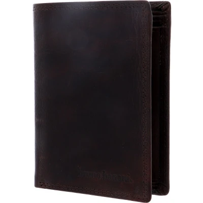 Afbeelding van bruno banani Leren Portemonnee Lavato Wallet High With Flap Brown Bruine