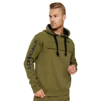 Afbeelding van Lonsdale London Rushen Trui met capuchon olijf zwart XL