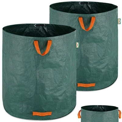 Afbeelding van Opvouwbare tuinzak tuintas XXL van robuust PP , 500 liter per zak set 2 stuks