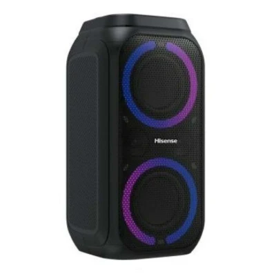 Afbeelding van Hisense Party Rocket 160 Draagbare compacte partyluidspreker met karaoke modus en W geluidsvolume, 5 lichteffecten, tot 12 uur batterijduur, bluetooth, MIC input, AUX, USB, IPX4