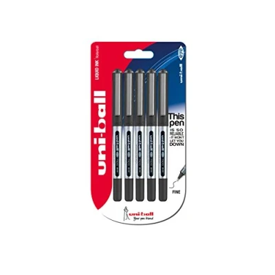 Afbeelding van Uni Ball 5 stuks. Pack Zwart