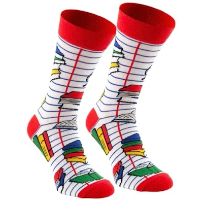 Afbeelding van Rainbow Socks Mannen Vrouwen Novelty Enkelsokken, 1xLiteratur, 37 40 EU