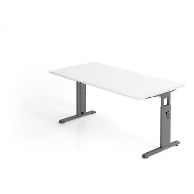 Afbeelding van MEGA 16 G Bureau 160 x 80 Tafelhoogte I In hoogte verstelbaar Wit/Grafiet
