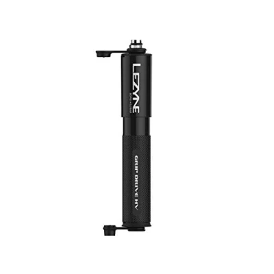 Afbeelding van Lezyne Grip Drive HV Hoog volume fietshandpomp ABS Flex Hose Presta en schrader ventielen tot 6.2 bar Aluminium Maat S Zwart