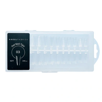 Afbeelding van Nagelfabriek Soft Gel Tips Coffin 240 Stuks