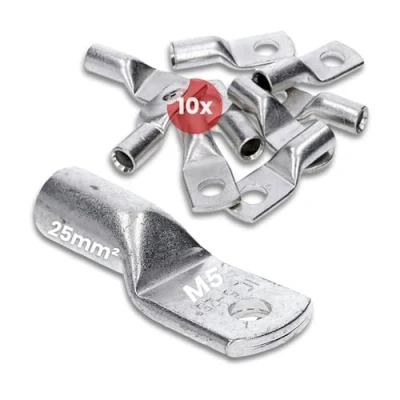 Afbeelding van 10 stuks Kalitec HR25 5 standaard buiskabelschoenen 25 mm² M5 I zonder kijkgat Made in Germany