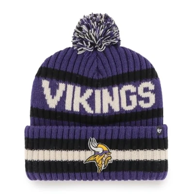 Afbeelding van &#039;47 NFL Minnesota Vikings Bering Bobble winterhoed, teamlogo, kleur lila, One size
