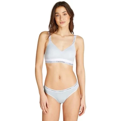 Afbeelding van Calvin Klein Dames Lght gevoerde bralette 000QF7059E bralette, Blauw (Plein Air), M, M