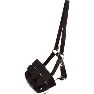 Afbeelding van Horka Graasmasker Zwart Pony