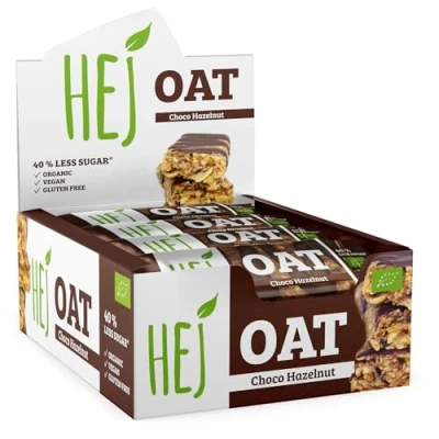 Afbeelding van Hej Oat Veganistische haver mueslireep, snack, Choco Hazelnut, 12 x 45 g