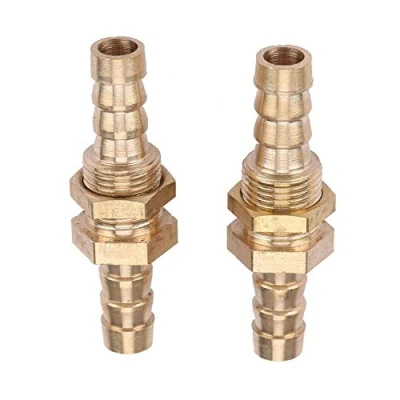 Afbeelding van 2 Stks Slang Barb Messing Schot Pijp Montage Koppeling Connector Adapter voor Aansluiting (6mm)