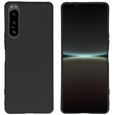 Afbeelding van Sony Xperia 5 IV Hoesje Siliconen en TPU (zacht) iMoshion Softcase/Backcover Zwart Telefoonhoesje