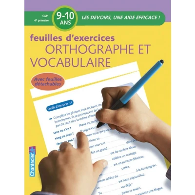 Afbeelding van Les devoirs Feuilles d&#039;ex. Orthographe et vocabulaire (9 10 a.): devoirs, une aide efficace !