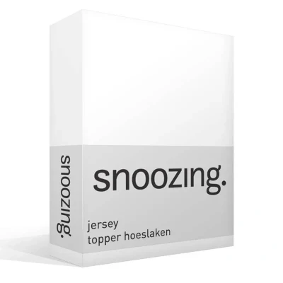 Afbeelding van Snoozing Jersey Topper Hoeslaken 100% gebreide katoen 140x200 cm Wit