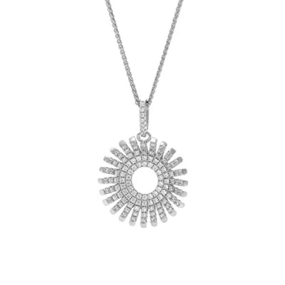 Afbeelding van Orphelia ZH 7299 Hanger Sunshine + ketting Zilver 925 Zirkonia 2 cm
