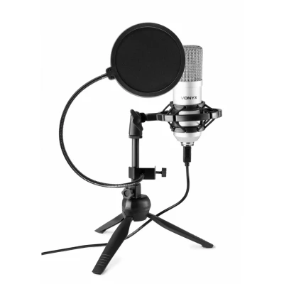 Afbeelding van Vonyx CM300S USB studio microfoon met popfilter Titanium
