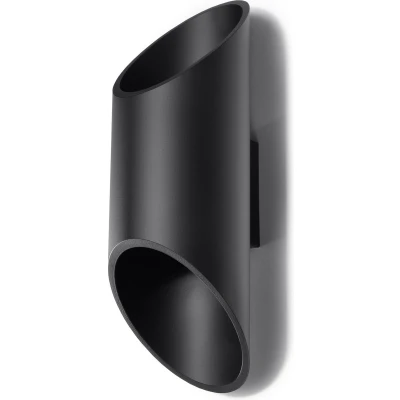 Afbeelding van Sollux wandlamp Penne 1 lichts 12 x30 cm zwart