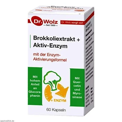 Afbeelding van Dr. Wolz Broccoli Brokkoli Extract met enzymen Enzymkomplex quercetin en Glucoraphanin