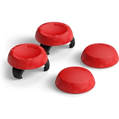 Afbeelding van SCUF Duimstokgrepen 4 Pak met 2 Basis Tactic Joystick Duimgrepen Voor Xbox One en Series XS, PS4, PS5, Nintendo Switch Pro Controller Rood