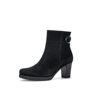 Afbeelding van Gabor 083 Enkellaarsjes Enkelboots met rits Dames Zwart Maat 38,5