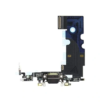 Afbeelding van OnlyTech Oplaadaansluiting dock aansluiting met Flex antenne, microfoon, hoofdtelefoonaansluiting en oplaadpoort, compatibel iPhone 8, zwart