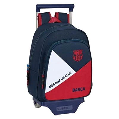 Afbeelding van Schoolrugzak met Wielen F.C. Barcelona Corporativa Blauw Kastanjebruin (27 x 33 10 cm)