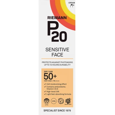 Afbeelding van 2x P20 Sensitive Face SPF 50+ Creme 50 gr