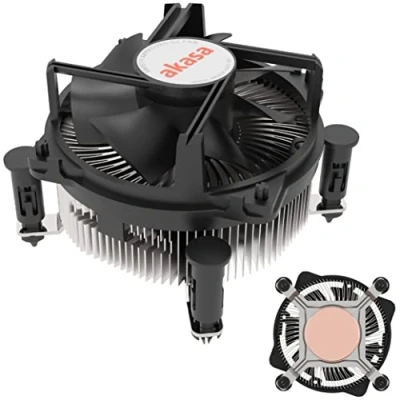 Afbeelding van Akasa AK CC6606BP01 koelsysteem voor computers Processor Koelplaat/radiatoren 9 cm Aluminium, Zwart