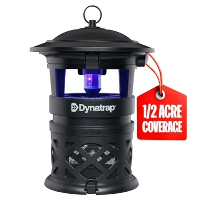 Afbeelding van DynaTrap DT1130SR 1/2 hectare mug en vliegende insecten buitenval moordenaar doodt muggen, vliegen, wespen, muggen andere alternatief voor insectenverdelger zwart