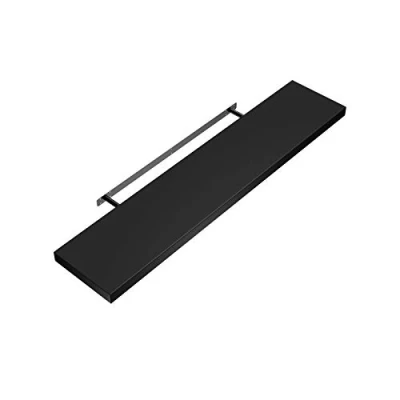 Afbeelding van Casaria Wandplank Hout met Bevestiging 50 110 cm Zwevend 15 kg Draagkracht Keuken Woonkamer Kantoor Badkamer Plank Keukenplank Zwart